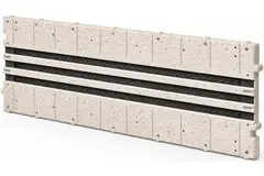 Ergovent-mellemstykke til modulære, indsættelige linjegitter 1050 mm – 3 slidser