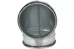 Kort, rund spiralbøjning 90°, Ø100 mm, til spiralrør