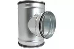 T-stykke Ø250 mm med samlestykke Ø100 mm til spiralrør (90°)