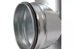 T-stykke Ø250 mm med samlestykke Ø100 mm til spiralrør (90°)