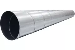 Spirorør, diameter 100 mm, længde 1,5 meter – rundt, galvaniseret