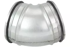 Kort, rund spiralbøjning 45°, Ø160 mm, til spiralrør