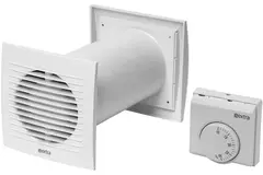 Ventilator Ø 128 mm hvid med termostat – SPKT125