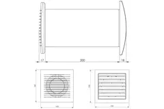 Ventilator Ø 128 mm hvid med termostat – SPKT125