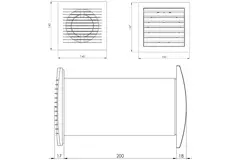 Ventilator Ø 103 mm Hvid med termostat – SPKT100