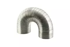 Stiv aluminium ventilationsslange, rund, Ø200 mm, længde 3 meter