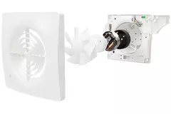 Supra badeværelsesventilator med fugtsensor og timer med træksnor Ø 125 mm -125HT