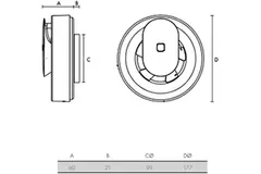 Vent Axia Svara badeværelsesventilator med fugt- og lyssensor Ø 100 – 125 mm (app-styret)