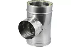 DW-diameter 130 mm (130/180) T-stykke T90 EW I316L/I304 (D0,5/0,6)