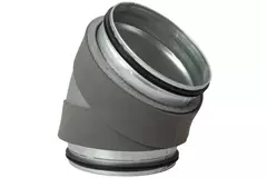 Thermoduct 13 mm bøjningsdiameter 125 mm 45 grader isoleret