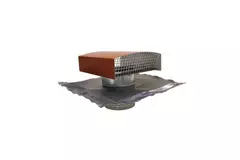 Econox CTM-ventilationshætte Ø160 mm, aluminium, rød med regnkrave