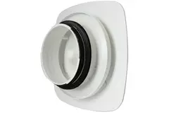 Vent-Axia UniflexPlus RVV 125 mm justerbar ventil firkantet - hvid