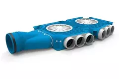 Vent-Axia UniflexPlus-kompositmanifold 15 x Ø 69 mm med vandret studs Ø 125 mm