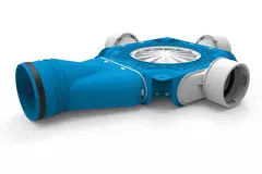 UniflexPlus kompositfordeler 3x Ø 90 mm med vandret muffe Ø 125 mm