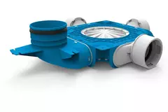UniflexPlus kompositfordeler 3x Ø 90 mm med lodret muffe Ø 125 mm