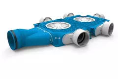 UniflexPlus kompositfordeler 5x Ø 90 mm med vandret muffe Ø 125 mm