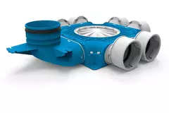 UniflexPlus kompositfordeler 6x Ø 90 mm med lodret muffe Ø 125 mm