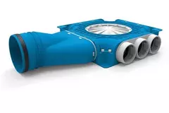 Vent-Axia UniflexPlus-kompositmanifold 9 x Ø 69 mm med vandret studs Ø 125 mm