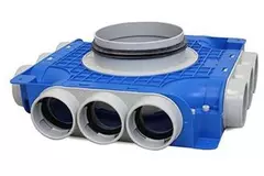 Vent-Axia UniflexPlus-kompositfordeler 12 x Ø 69 mm sideindgangstuds Ø 160 mm