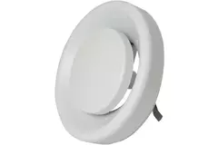Zehnder-udsugningsventil plastik 125mm hvid indpakket - STK 1 100/125