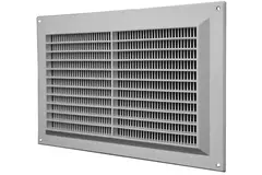 Rektangulær ventilationsrist med rist 250x170 grå - VR2517P
