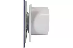 Air Roxy badeværelsesventilator med tilslutningsdiameter 100 mm med forsinket start og timer – frontpanel i blå plast