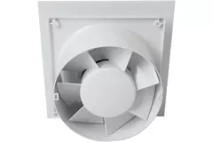 Badeværelsesventilator Ø 100 mm – frontpanel i blank hvid plast