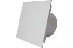Badeværelsesventilator Ø 100 mm – frontpanel i blank hvid plast