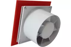 Air Roxy badeværelsesventilator med tilslutningsdiameter 125 mm med timer – frontpanel i rød plast