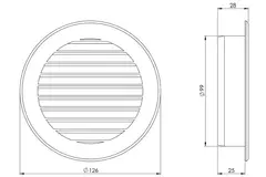 Impellergitter Ø100 mm sort - VR100M