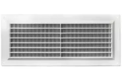 Rektangulær ventilationsrist med rist 130x300 hvid - VR1330