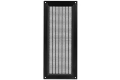 Rektangulær ventilationsrist i plastik 130x300 sort - VR1330M