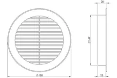 Impellergitter Ø150 mm sort - VR150M