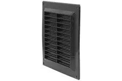 Ventilationsrist i plastik 150x150 mm sort - VR1515M