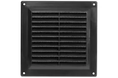 Ventilationsrist i plastik 150x150 mm sort - VR1515M