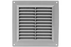 Firkantet ventilationsrist i plastik 150x150 mm grå - VR1515P