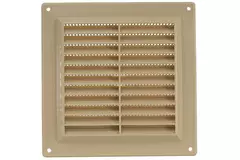 Firkantet ventilationsrist i plastik 150x150 mm beige - VR1515Y