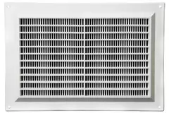 Rektangulær ventilationsrist med rist 250x170 hvid - VR2517