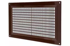 Rektangulær ventilationsrist i plastik 150x150 mm brun - VR1550B