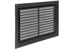 Rektangulær ventilationsrist i plastik 250x170 sort - VR2517M