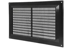 Rektangulær ventilationsrist i plastik 250x170 sort - VR2517M