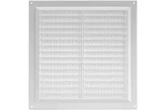 Firkantet ventilationsrist med rist 250x250 mm hvid - VR2525Y