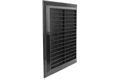 Rektangulær ventilationsrist i plastik 250x250 sort - VR2525M