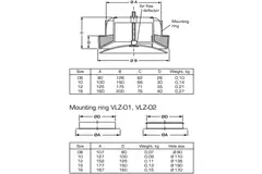 Ventilationsforsyningsventiler i plastik 125mm RAL 9003 med friktionsfjedre - VST125