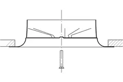 Hvirveldiffusor 315 mm diameter med skruefastgørelse - diffusionskrave - blandet farve RAL 9010