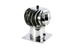 Vinddrevet tagventilator Cowl 150 mm rustfrit stål inklusive tagplade – 65m3/h