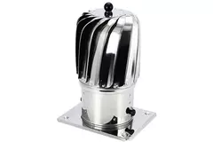 Vinddrevet tagventilator Cowl Oblong 150 mm rustfrit stål inklusive tagplade – 325m3/h