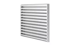 Udvendigt gitter 400x400 aluminium med faste lameller