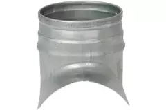 Samling til spiralrør Ø80 mm – 80 mm (90°) – galvaniseret (ikke SAFE)