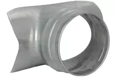 Samling til spiralrør Ø80 mm – 80 mm (90°) – galvaniseret (ikke SAFE)